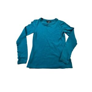 Central Park West Blouse Women's Long Sleeve Pullover Shirt  Size Small Green‎